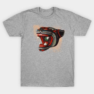 Balam jaguar huichol style illustration T-Shirt